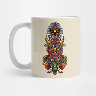 Multicolored Totem Pole Mug